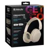 Belaidės ausinės DEFENDER EEMOTION B640 BEIGE – uždengiančios ausis, uždaro akustinio tipo, USB-C, AUX, 20–20000 Hz, 105 dB