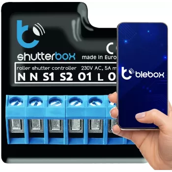 Belaidis valdiklis roletoms bleBox shutterBox Black
