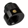 Adapteris BitsPower X-Cross G1/4 colio vyriškas į G1/4 colio moterišką, 5 mm poslinkis, matinė juoda