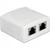 Sieninis lizdas 2 x RJ-45 DeLOCK 86197