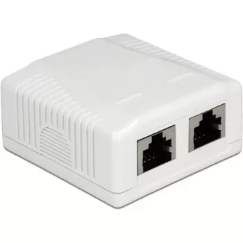 Sieninis lizdas 2 x RJ-45 DeLOCK 86197