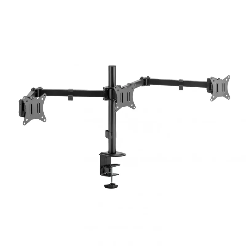 Monitorų laikiklis SBOX LCD-352/3-2 trims ekranams 13–27 colių, 3 rankos, iki 9 kg rankai, VESA 100x100