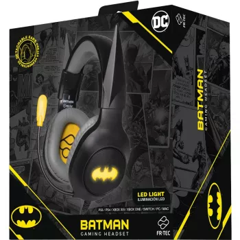 Ausinės žaidimams FR-TEC Gaming Headset Batman su nuimamomis ausytėmis