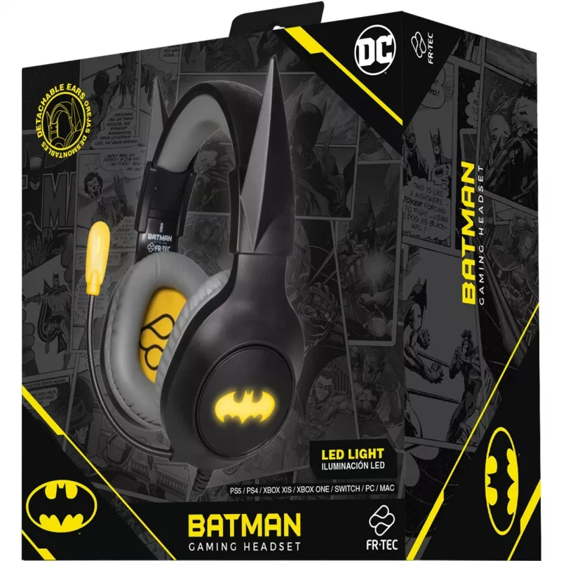 Ausinės žaidimams FR-TEC Gaming Headset Batman su nuimamomis ausytėmis