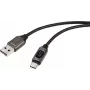 USB laidas Renkforce RF-6249502 sidabrinis
