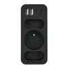 Maitinimo skirstytuvas MACLEAN MCE248 F/B – 3 AC lizdai (1x16A, 2x6A) ir 4 USB prievadai (2xUSB‑A, 2xUSB‑C PD 20W), EU kištukas, juodas