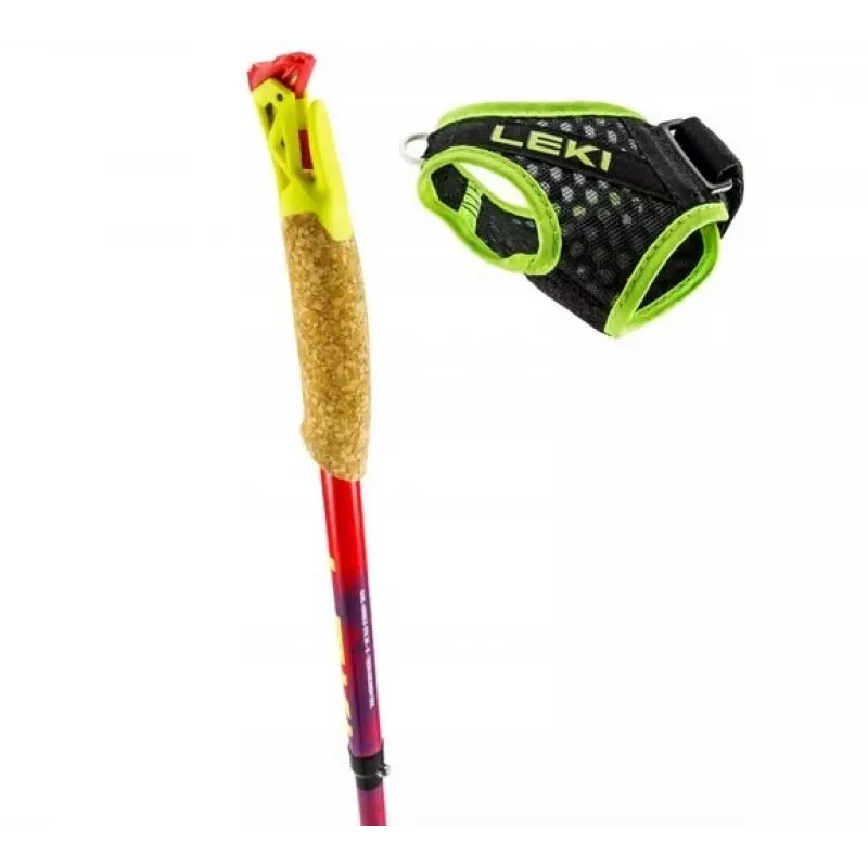 Leki TRL Ultratrail FX One 120 cm raudoni trekkingo lazdos