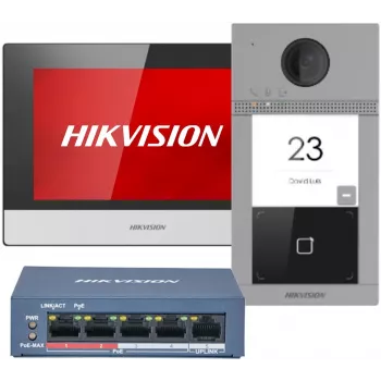 Vaizdo domofonas Hikvision DS-KIS604-S(C) 2 MP 17,8 cm (7) juoda, pilka, sidabrinė