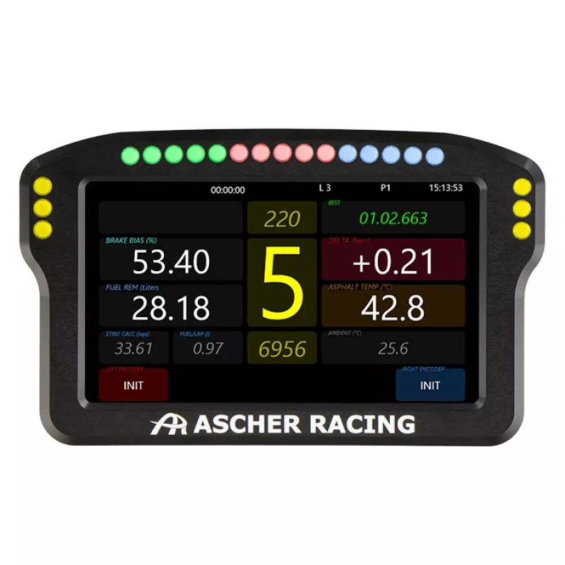 Vairo skydelis Ascher Racing 5 col. modelis 76080029 sim lenktynių ekranams