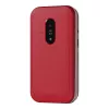 Sulankstomas telefonas Doro Leva E22, 2,8 colio (7,11 cm) ekranas, viena SIM, 0,3 MP kamera, 1150 mAh, 127,8 g, raudonai baltas
