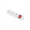 Prailginimo laidas LANBERG PS1-03E-0300-W — 3 m, 3 kištukiniai lizdai, baltas, vidaus naudojimui