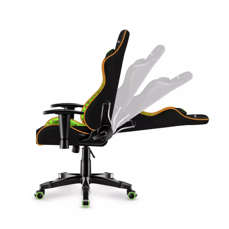 Huzaro HZ-Ranger 6.0 Pixel Mesh žaidimų kėdė vaikams, juoda-žalia