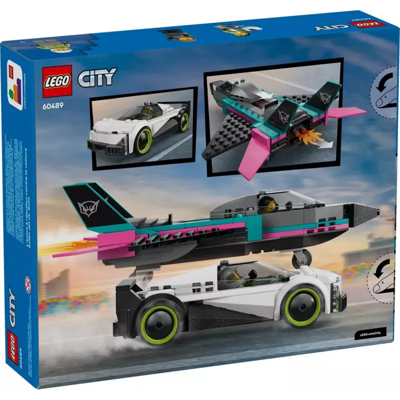 LEGO CITY 60489 Reaktyvinis lėktuvas prieš automobilį