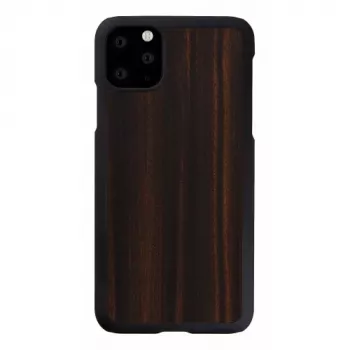 Dėklas iš medžio ir polikarbonato iPhone 11 Pro Max, juodas kaip juodmedis