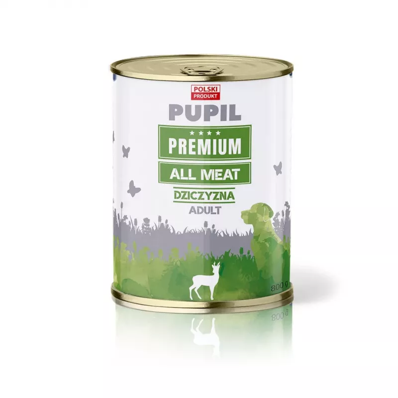PUPIL Premium All Meat Venison - šlapias šunų ėdalas - 800g