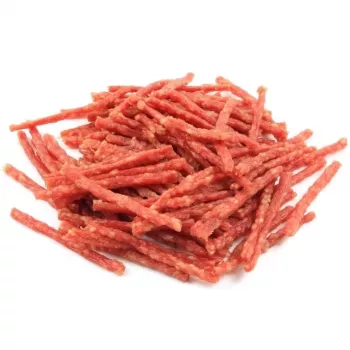 Šunų skanėstai PETITTO Sticks su antis ir ryžiais, 500 g — minkšti dresūros kramtukai suaugusiems šunims