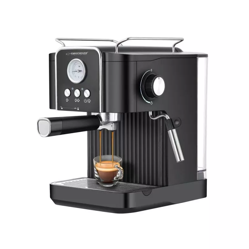 Espreso kavos aparatas ESPERANZA EKC010 — 1,8 L vandens talpa, 850 W, 20 bar, įmontuotas pieno putotuvas