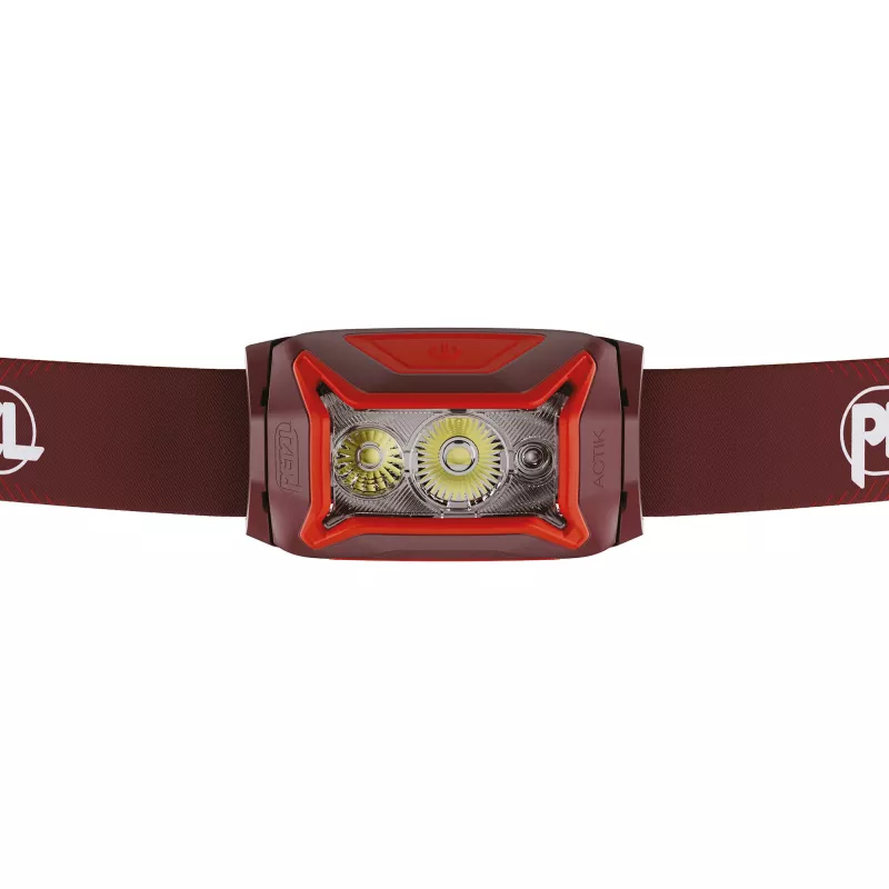Kaktinė lemputė Petzl Actik Core – LED, 100 lm, įmontuota 1250 mAh USB įkraunama baterija, IPX4, raudona