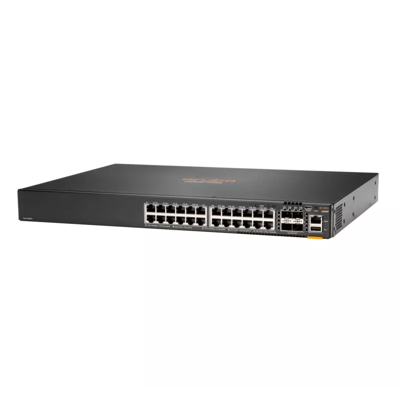 HPE Aruba 6300F jungiklis – L3 valdomas, 24 x Gigabit Ethernet + 4 x SFP56 (aukštyn/rikiuotė)