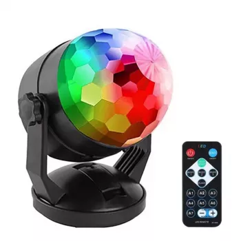 LED disko rutulys DENVER LDB-319 – kompaktiškas LED vakarėlių šviestuvas