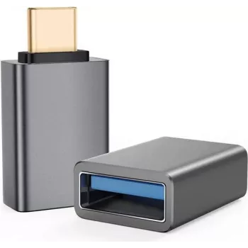 OTG adapteris helos 288362 – USB 3.1 A (moteriška) į USB Type‑C, tamsiai pilkas