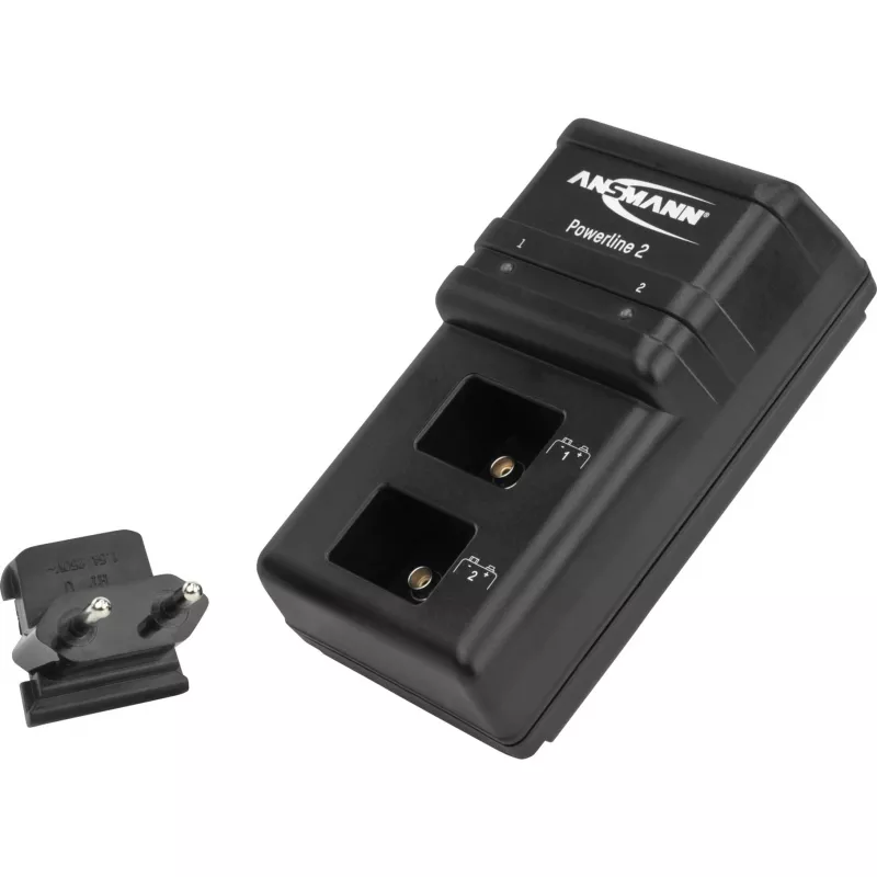 ANSMANN POWERline 2 – Įkroviklis baterijoms – 2x9V (5107043)