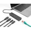 USB šakotuvas DeLOCK 10 Gbps su 2.5 Gigabit LAN ir PD 85 W