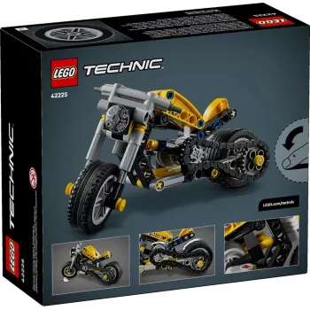LEGO TECHNIC 42225 Geltonas motociklas