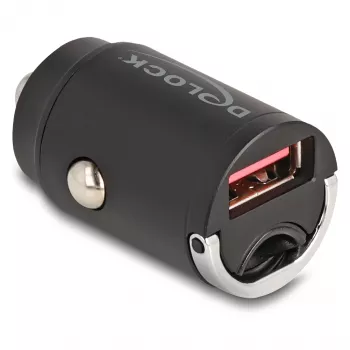 DeLOCK 64277 Automobilinis greitasis įkroviklis su USB prievadu, juodas