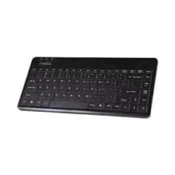 Perixx PERIBOARD-409 H, DE, mini USB klaviatūra, 2 USB jungtys, juoda