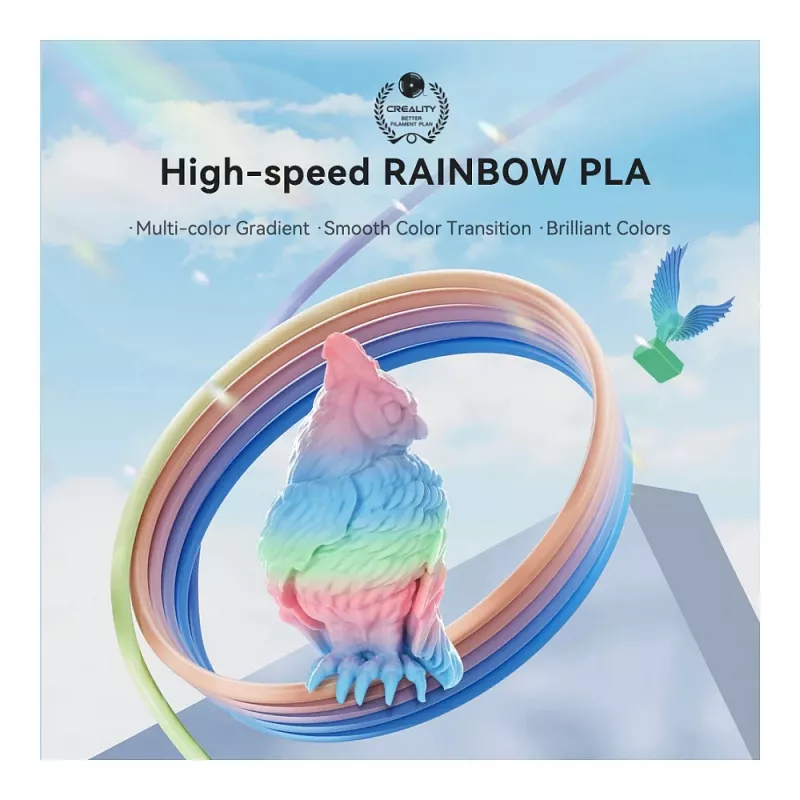 Creality PLA kaitinimo siūlas 1,75 mm 1 kg — mėlyna, žalia, rožinė (3301010425)