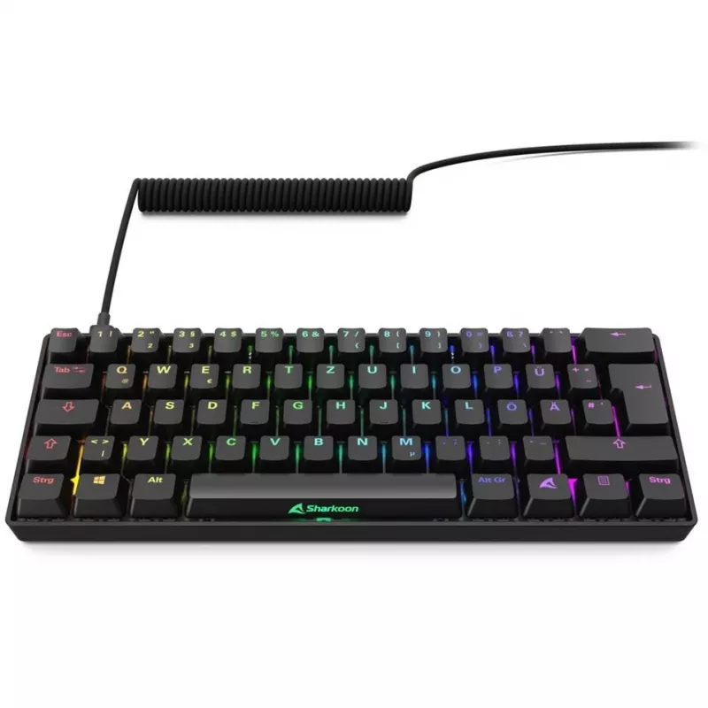 Sharkoon 100065629 klaviatūra Home USB QWERTZ vokiška juoda