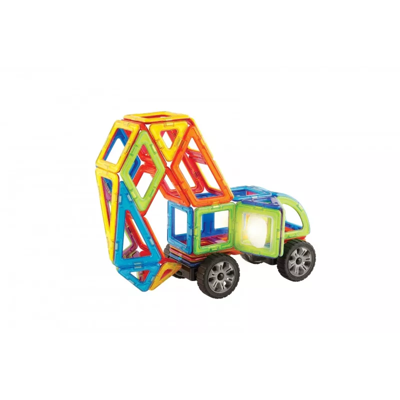 MAGFORMERS Dynamic Flash 54 vnt. magnetinis konstravimo rinkinys – kvadratinės ir trikampės plytelės