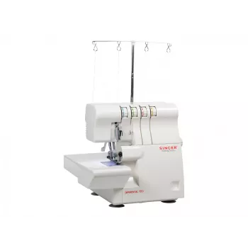 Siuvimo overlock mašina SINGER 14SH654 – elektrinė, 4 žingsnių saga, laisva rankovė, 1300 siūlių raštų, balta
