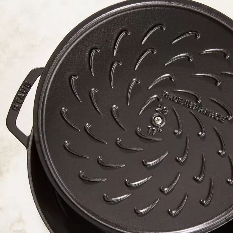 Sauté keptuvė ZWILLING STAUB BRAISERS apvali 28 cm, juoda, dugno skersmuo 22,2 cm