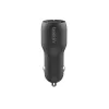 Automobilinis USB-A įkroviklis su dviem prievadais 12W x2 Juodas