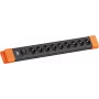 Bachmann CONNECTUS ilgintuvas su 9x CEE 7/3 kištukiniais lizdais, 1x jungikliu, 2,0 m kabeliu – juoda/oranžinė