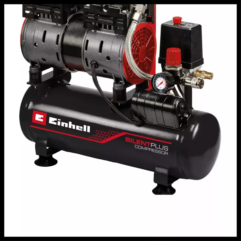 Kompresorius TE-AC 110/6 Silent Plus (juodai raudonas, 550 W)