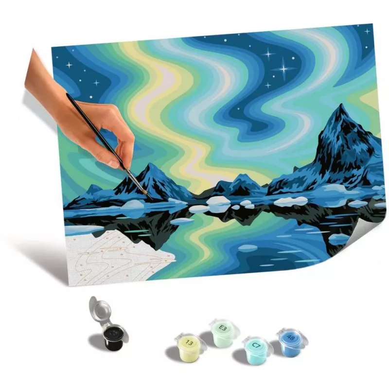 Ravensburger CreArt Canvas Edition tapybos rinkinys Šiaurės pašvaistė (MPN 23907)