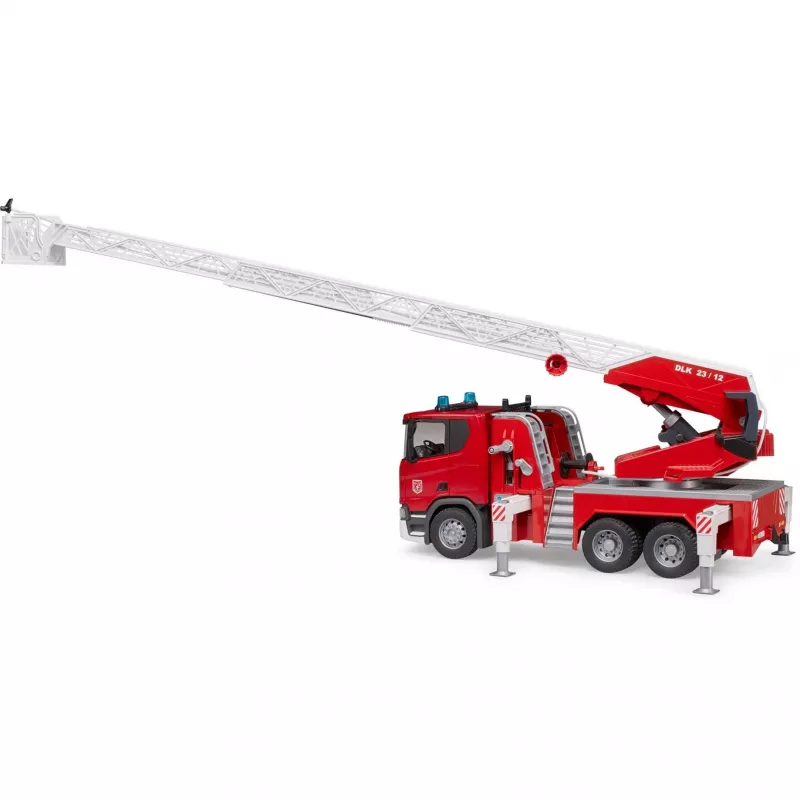 Gaisrinis automobilis BRUDER Scania Super 560R raudonas baltas plastikinis 3+