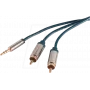 shiverpeaks SP30833-SLIM Garso laidas 3 m 3.5mm 2 x RCA Mėlynas - Chrom (SP30833-SLIM)