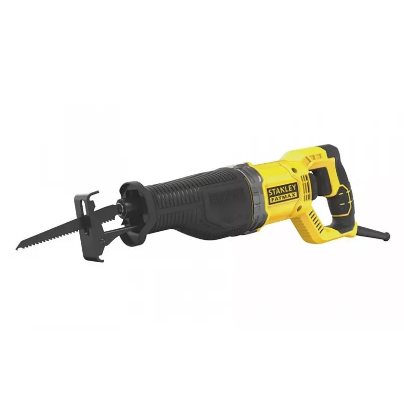 STANLEY FME360 900W elektrinis pjūklas stūmoklinis, 2,8 cm eiga, minkštas paleidimas, minkšta rankena, su pjūklo geležte