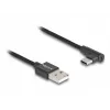 DeLOCK USB 2.0 laidas Type-A vyriškas į USB Type-C vyrišką kampu 0,5 m juodas