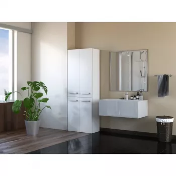 Topeshop NEL 2K DD baltas vonios spintelė