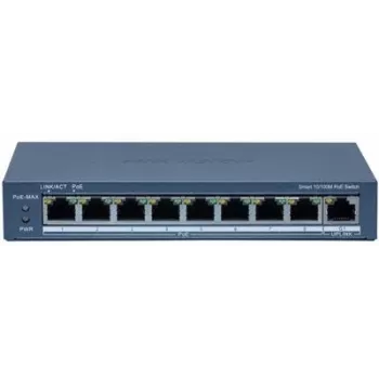 Tinklo jungiklis Hikvision DS-3E1309P-EI(B) 8 prievadų 100 Mbps su 110 W PoE