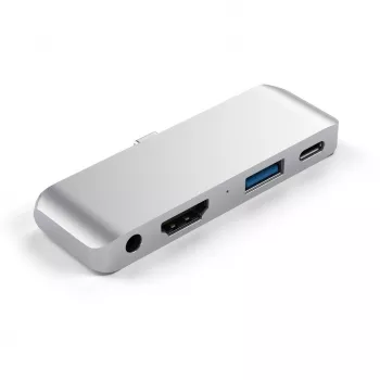 Satechi aliumininis USB-C centras, skirtas iPad Pro, sidabrinis
