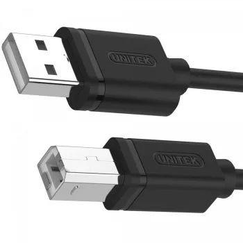 USB 2.0 laidas Unitek Y-C420GBK, USB A į USB B, 3 m, juodas
