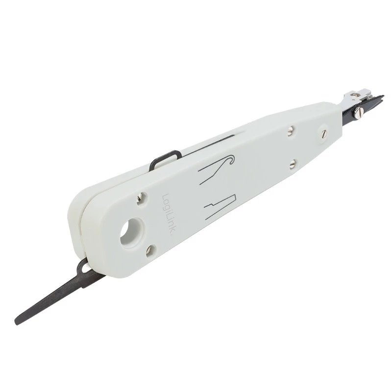 Kabelių užspaudimo įrankis LOGILINK WZ0001A RJ45/RJ11, integruotas pjaustytuvas ir nuplikiklis, baltas