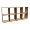 Knygų lentyna Top e Shop MALAX 2X4 ARTISAN, natūrali mediena, 8 lentynos, 1470×300×750 mm