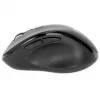 Manhattan ergonominė belaidė pelė dešinei rankai, reguliuojama 800/1200/1600 DPI, 2,4 GHz (iki 10 m), šeši mygtukai su slinkimo ratuku, kombinuotas USB-A ir USB-C imtuvas, juoda, AA baterija (įtraukta), trejų metų garantija